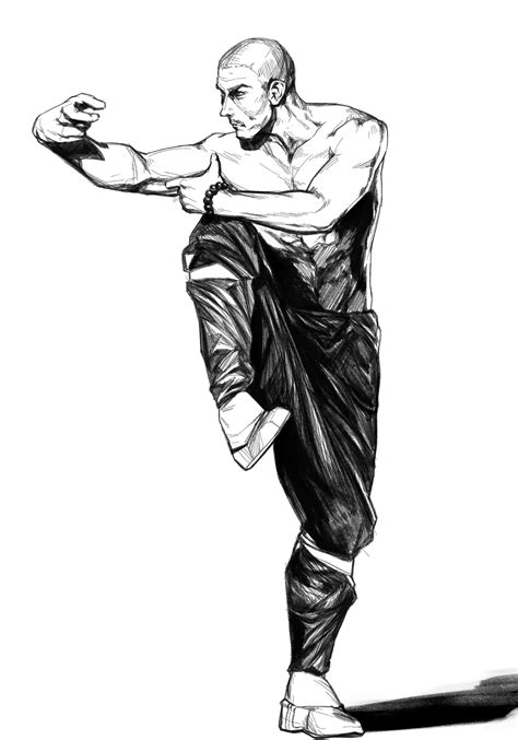 Martial arts pose study : r/drawing