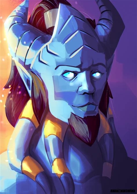 Draenei Portrait By Awakeningwind On Itaku