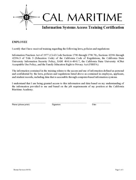 Fillable Online Cma Access Training Cert Form Doc Fax Email Print