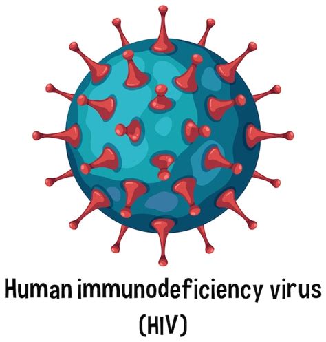 Vírus Da Imunodeficiência Humana Hiv Com Texto Vetor Premium