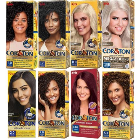 Cor E Ton É Tinta Ou Tonalizante - Tinta de Cabelo Cor&Ton - Confira Todas Cores Disponíveis!! | Shopee Brasil