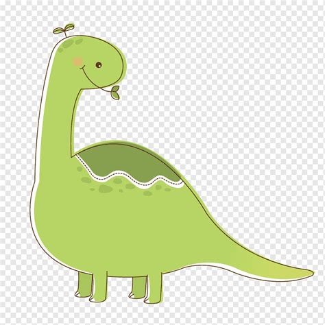 kartun dinosaurus hijau dinosaurus hijau fauna warna rumput png