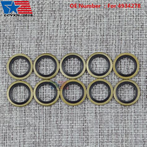 10x Banjo Bolt Fuel Sealing Washers For 10mm Cummins Replaces 4934278 Usa Ebay