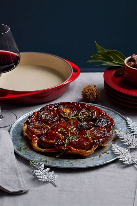 Caramelised Red Onion And Chestnut Tarte Tatin By Le Creuset Tarte