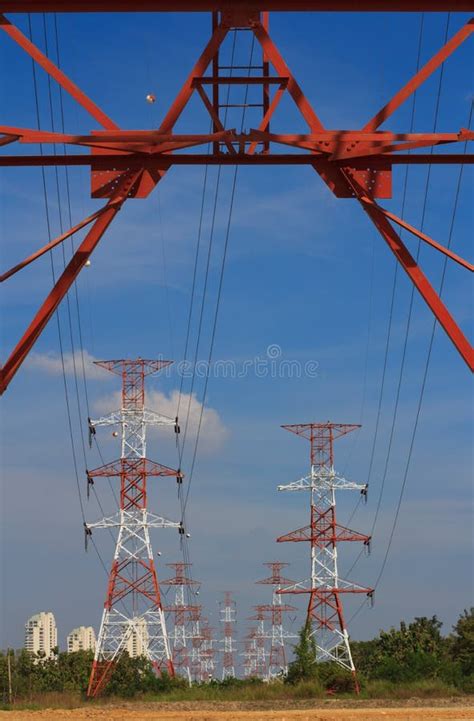 High Voltage Power Pylon Stock Photo Image Of Plant 31354482