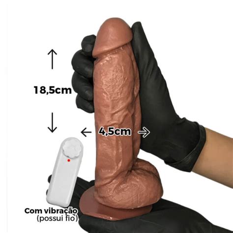 P Nis Grande Cm X Cm Marrom Escroto Ventosa E Vibro Wc