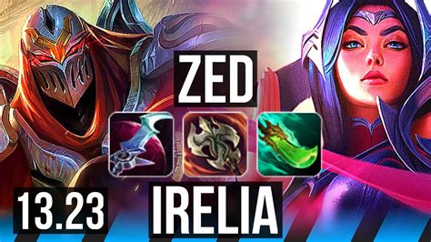 ZED Vs IRELIA MID 14 1 5 Legendary 500 Games KR Master 13 23