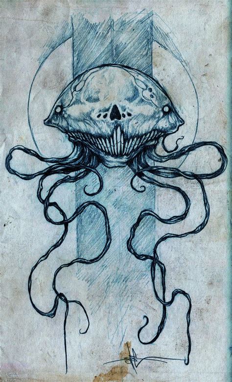 Skellyfish | Horror art, Creepy drawings, Creature concept art