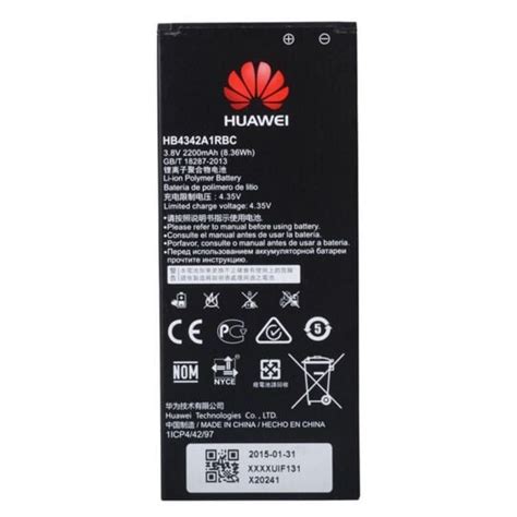 Batterie D Origine Huawei Hb4342a1rbc 2200mah Y6 Batterie Honor 4a