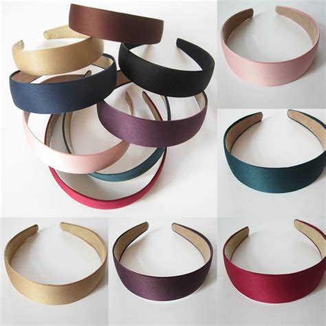 Women Solid Satin Hair Band Plain Alice Hairband Hair Hoop 3cm Wide