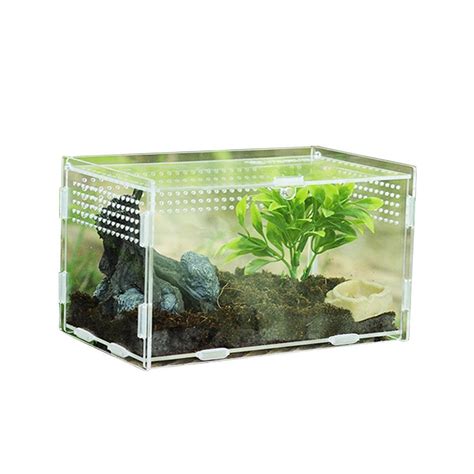 Reptile Tank Insect Spiders Tortoise Lizard Acrylic Transparent