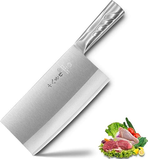 SHI BA ZI ZUO Kitchen Knife 8 Inches Versatile Butcher Cleaver Chopper