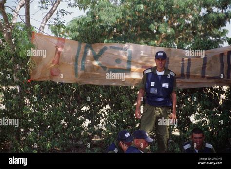 Gaza Strip, 2005. A Israeli soldier, part of the force tasked with ...