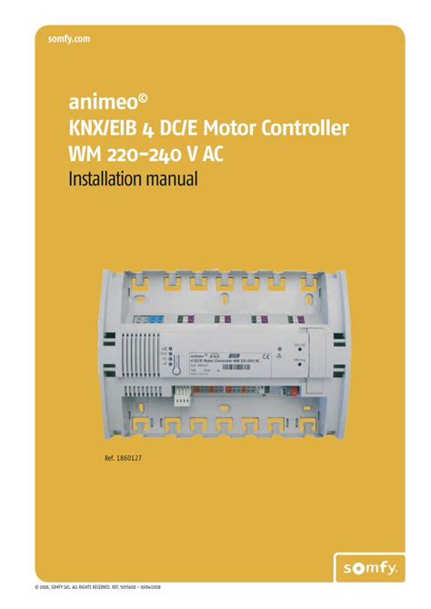 PDF Somfy PDF File8 1 LEDs On The Animeo KNX EIB Motor Controller