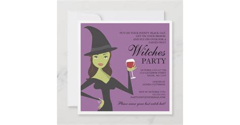 Spooky Chic Witch Party Halloween Invitation Zazzle