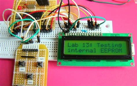 PIC16F877 Internal EEPROM Code And Proteus Simulation