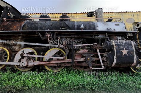 Old Steam Locomotives With Tenders After Long Term Duty On The Valle