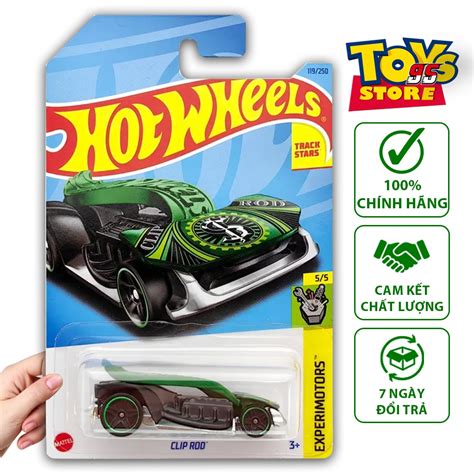 Đồ Chơi Xe Mô Hình Hot Wheels Clip Rod Xanh Tỉ Lệ Xe Chính Hãng TOYS STORE TS