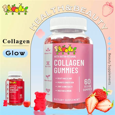 ASGG Collagen Glow Apple Cider Vinegar Gummies Gluta Collagen Glow Skin