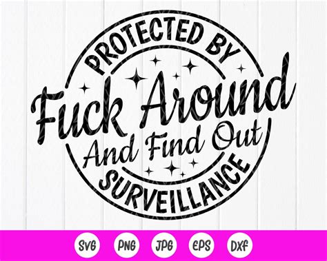 Protected By Fuck Around And Find Out Surveillance SVG Etsy