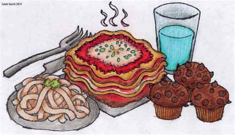 Cartoony Food Drawing. by CalebSketch on DeviantArt