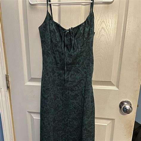 Shein Dark Green Paisley Midi Maxi Dress Fits Depop