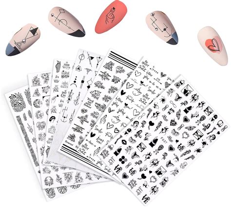 Asfins Unghie Adesivi Decalcomanie Adesivi Unghie Nail Art Stickers