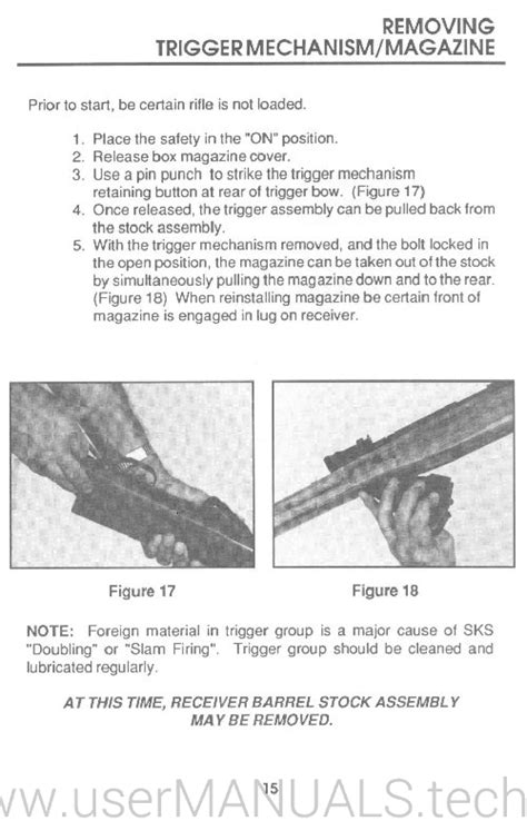 Sks 762x39mm Rifles Instructions Manual Page 2