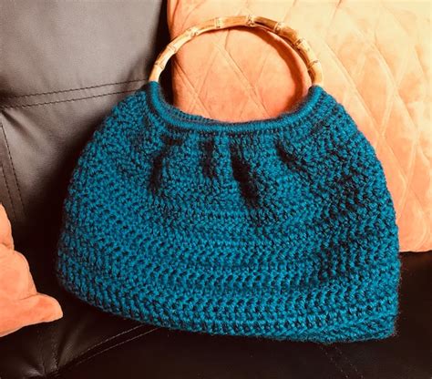 Bamboo Handle Handbag Crochet Pattern Big Handle Bag Handle Etsy