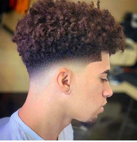 Fade Haircut Curly Hair Afro Hair Fade Taper Fade Curly Hair Natural