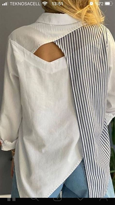 Pin by Татьяна on блуза | Refashion clothes, Women blouses fashion ...