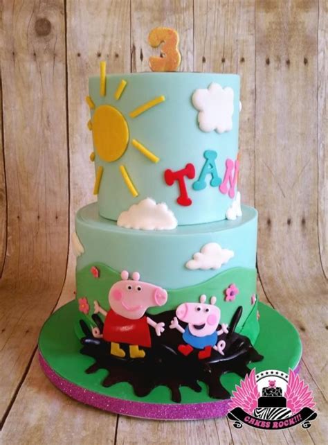 Peppa Pig Cake | Peppa pig cake, Pig birthday cakes, Peppa pig birthday party