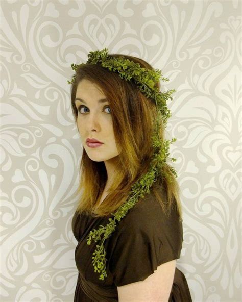 Green Fern Forest Elf Crown Elven Headdress Elven Forest Crown Fern