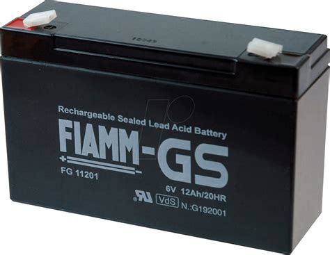 FI FG 6 12 VDS Rechargeable Lead Fleece Battery 6 V 12 Ah VdS At