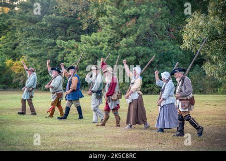 A reenactment of the Battle of Cowpens in Cowpens, South Carolina. The participants set up a ...