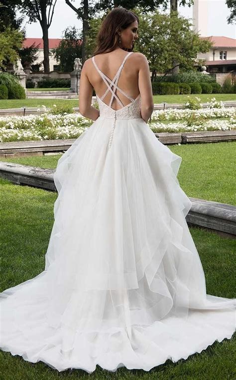 Rachel Allan Bridal M629 Tiered Sleeveless Beaded Bridal Dress