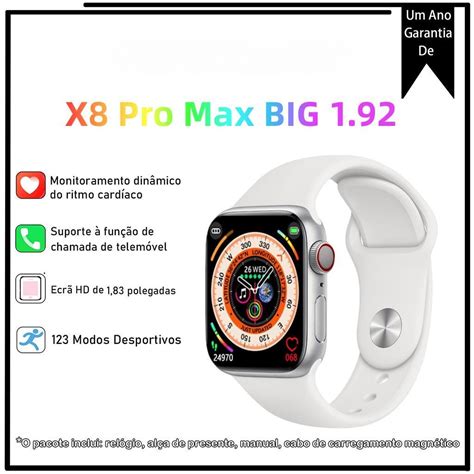 X8 PRO MAX BIG 1 92 relógio inteligente Shopee Brasil