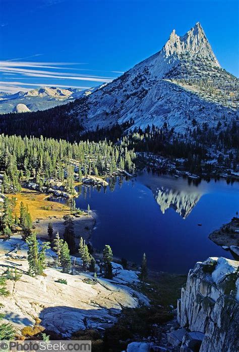 Cathedral Peak Reflects In Cathedral Lake Yosemite National Park