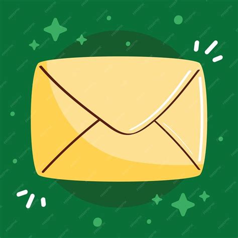 Free Vector | Yellow envelope mail