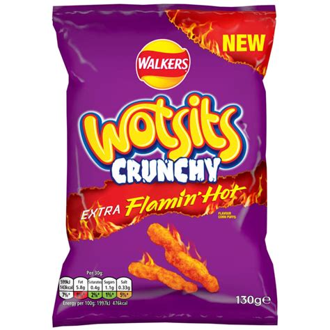 Wotsits Crunchy G Extra Flamin Hot Crisps B M
