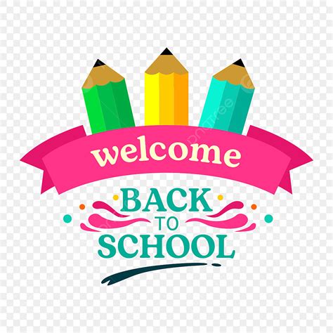 Color Pencil School Vector Hd Images Welcome Back To School With Colorful Pencil Flat Design