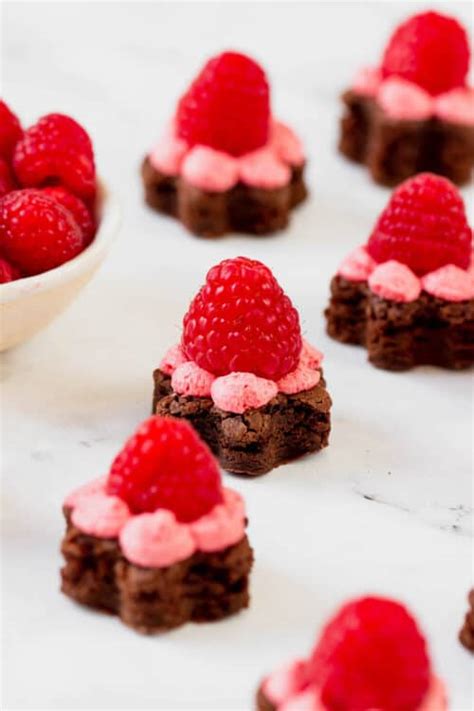 Brownie Bites With Fresh Raspberry Buttercream A Farmgirl S Dabbles