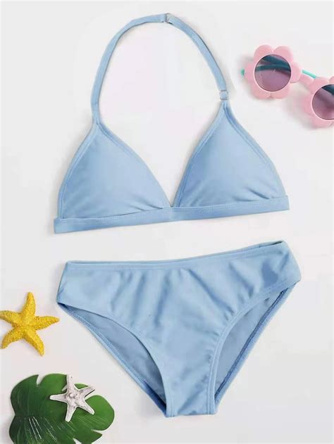 Butterfly Appliques Bikini Swimsuit With Beach Skirt SHEIN Atelier