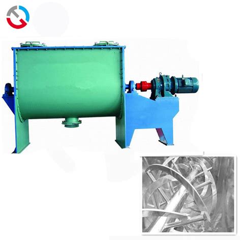 Dry Powder Mixer Industrial Horizontal Double Spiral Ribbon Washing