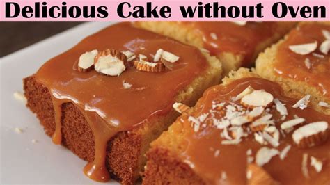 Delicious Caramel Cake Without Oven Recipe By Chef Hafsa Hafsas