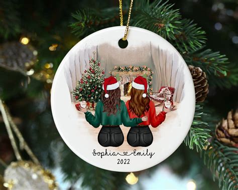 Custom Besties Ornament Personalized Besties Ornament Christmas Gifts