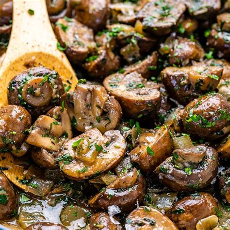 Garlic Herb Sauteed Mushrooms Recipe Cart