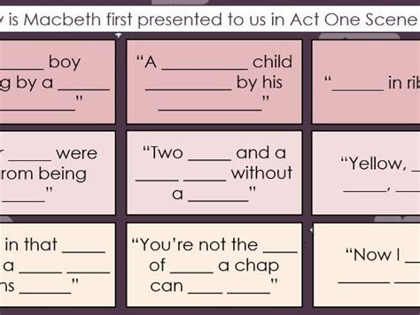 Macbeth - Act 1 Scene 2 | Teaching Resources