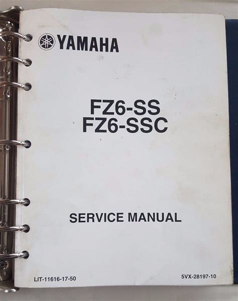 2003 Yamaha Fz6 Ss Fz6 Ssc Motorcycle Service Manual Lit 11616 17 50 Ebay