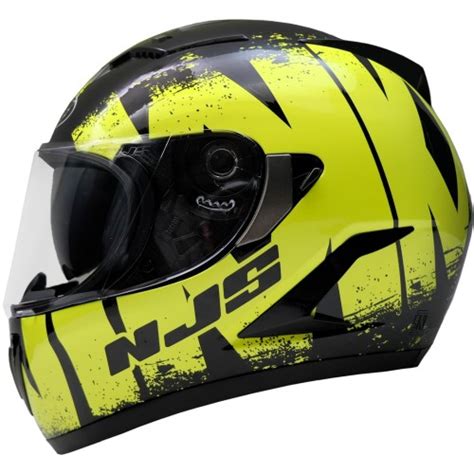 Jual PAKET NJS Shadow Reaper Hitam Doff Gloss Kuning Fluo Helm